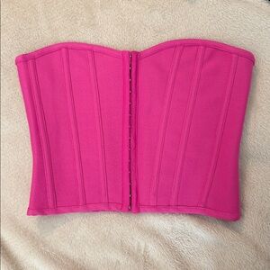 Pink Strapless Corset Top
